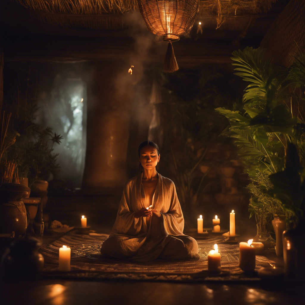 Ritual con incienso para conectar con guías espirituales.