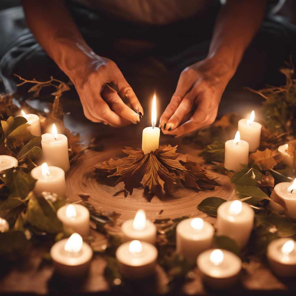 Ritual con hojas de roble para fortalecer la energía personal.
