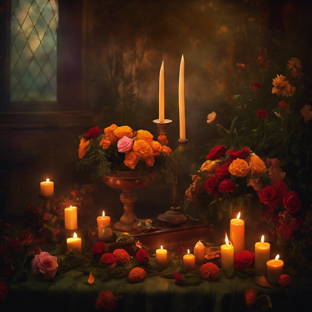 Magia devocional con ofrendas de flores.