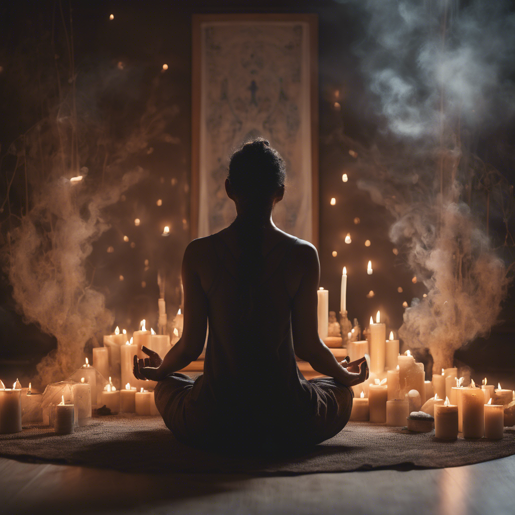 Ritual con incienso para conectar con guías espirituales.