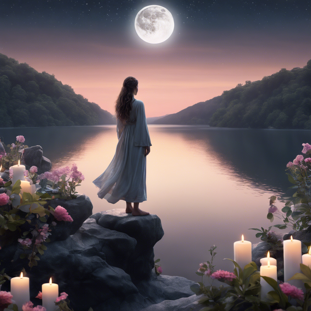 Ritual de manifestación durante la luna llena.